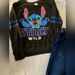 'Stitch Wild' T-Shirt - Charcoal